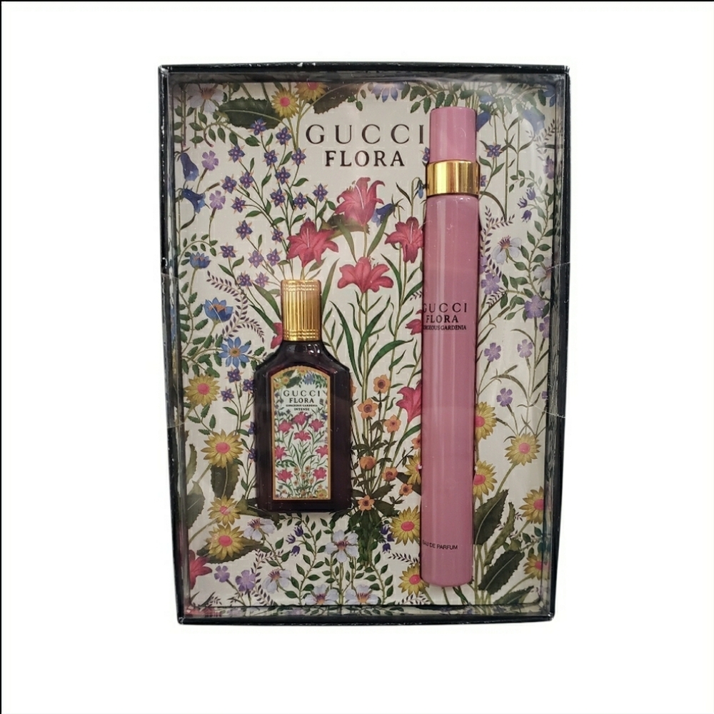 Gucci Flora Gardenia Set - Pink and Floral